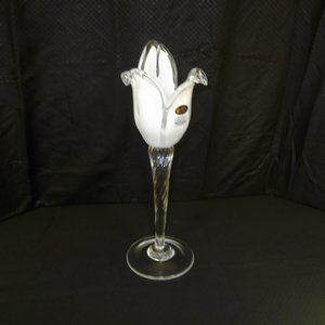 Murano Crystal Tulip candle holder